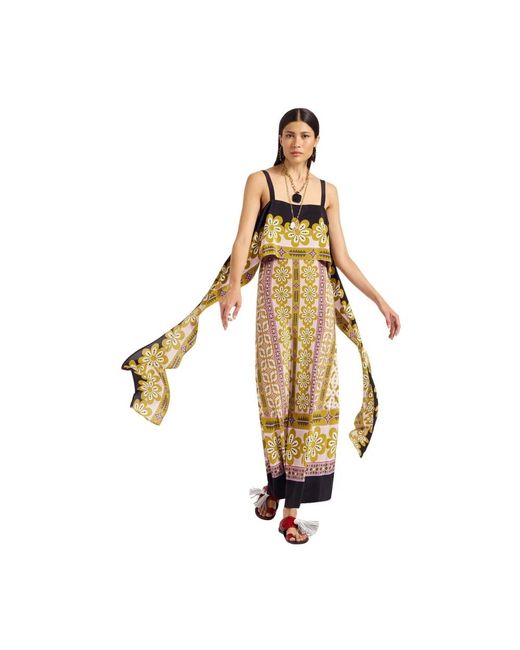 LaDoubleJ Kleedjes ,Veelkleurig ,Slip-Around Jurk in het Metallic