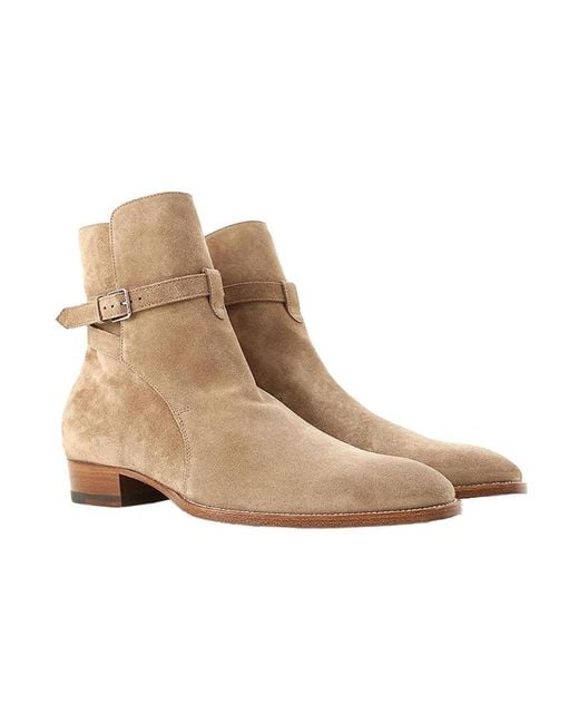 Saint Laurent Brown Ankle Boots for men