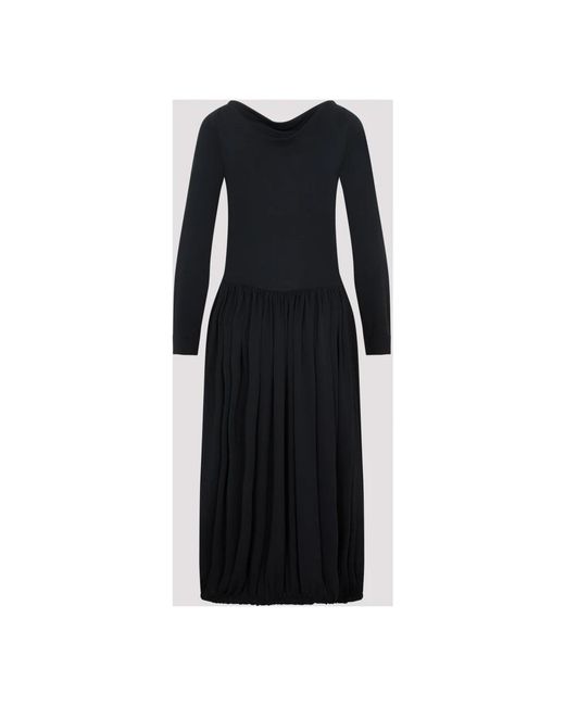 Lanvin Ls Drape Midi-Jurk in het Black