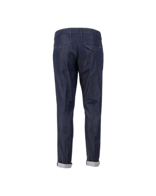 Dondup Blue Slim-Fit Trousers for men