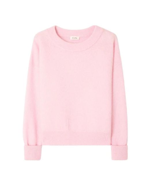 American Vintage Pink Round-Neck Knitwear