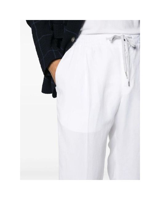 PT01 White Slim-Fit Trousers for men