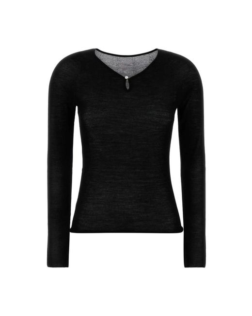 Carven Black V-Neck Knitwear