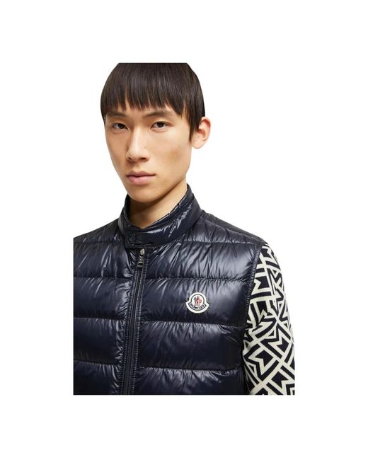 Moncler Gui Packable Down Gilet in het Blue voor heren