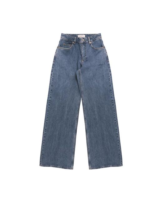 MARINE SERRE Blue Wide Jeans