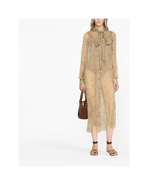 Ermanno Scervino Natural Shirt Dresses