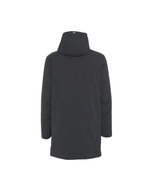 Herno Jassen ,Zwart ,Zwarte Parka Aw 25 in het Blue voor heren