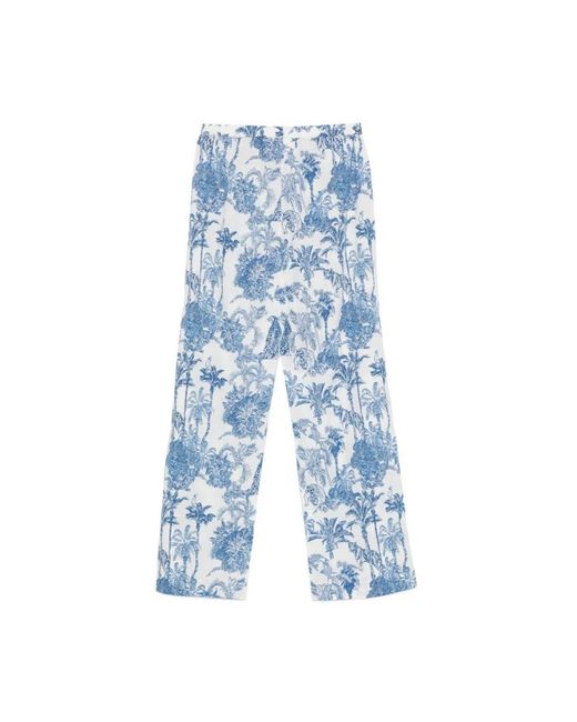 Mc2 Saint Barth Blue Wide Trousers