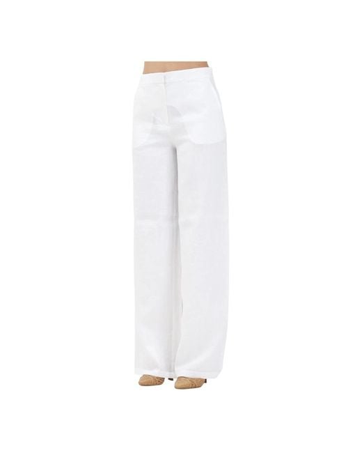Max Mara Wide Trousers in het White