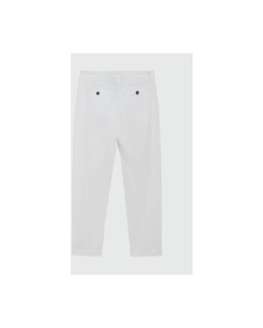 Roy Rogers Broeken ,Wit ,Katoen Katoenen Broek in het White