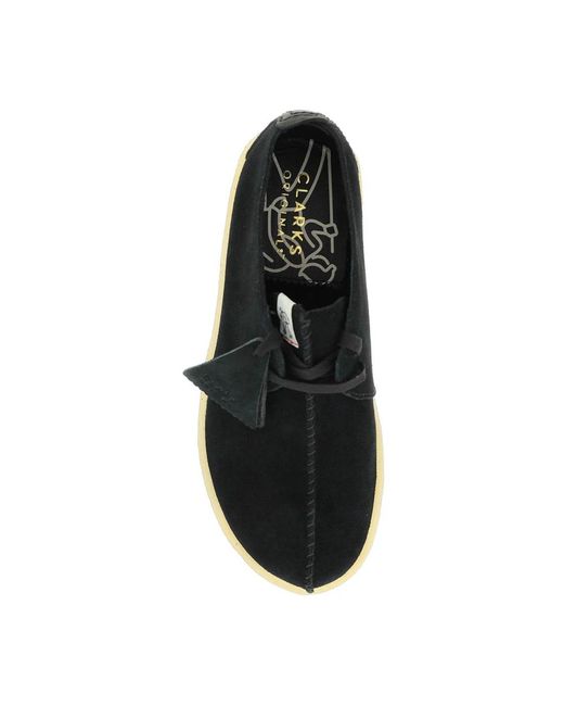 Clarks Originals suede leather trek cup shoes in Black für Herren