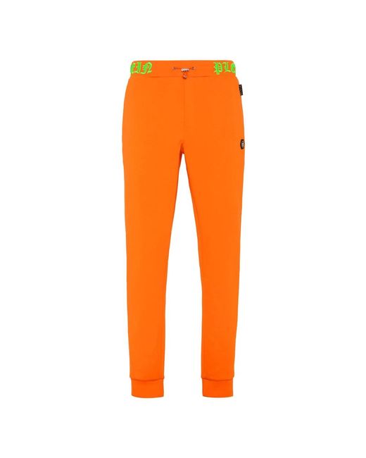 Philipp Plein Jogging Broeken Skull&Bones in het Orange voor heren
