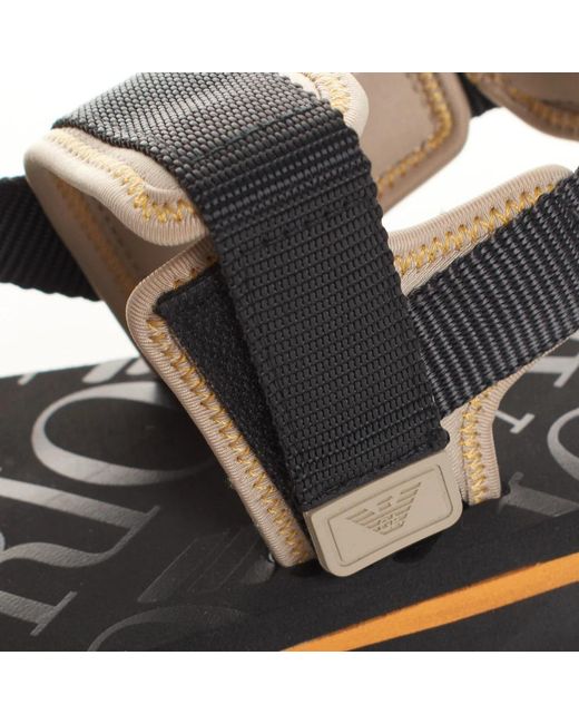 Emporio Armani Brown Flat Sandals for men
