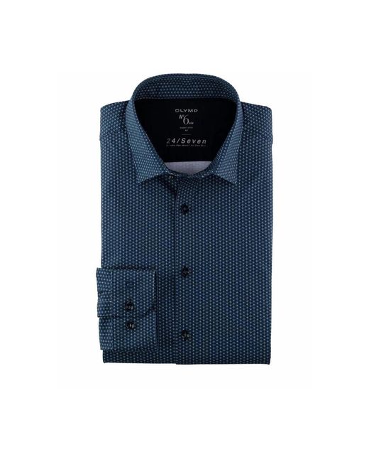 Olymp Casual Hemden in het Blue voor heren