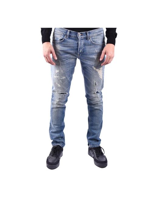 Dondup Blue Straight Fit Jeans for men