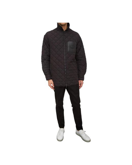 Emporio Armani Jassen ,Zwart ,Polyester Zwarte Blouson Jas in het Black voor heren