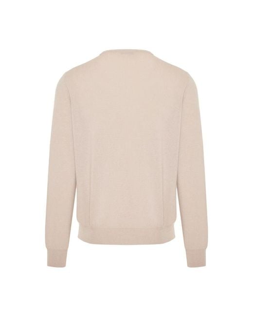 Colombo Kaschmir rundhals strickpullover in White für Herren