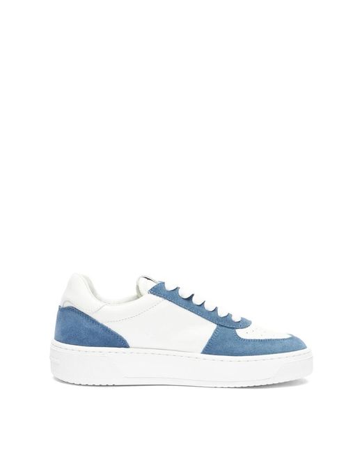 Stuart Weitzman Schoenen ,Wit ,Leer Monogram Tennis Sneaker in het Blue