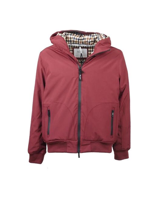 Aquascutum Jassen ,Rood ,Polyester Rode Gewatteerde Winterjas Voor in het Red voor heren