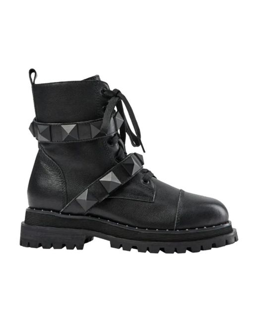 Sofie Schnoor Black Lace-Up Boots