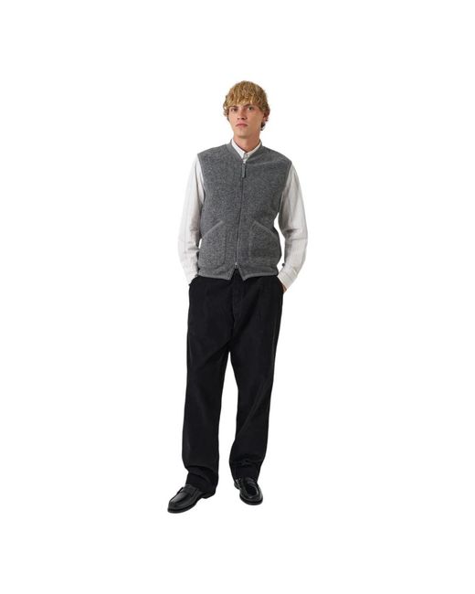 Universal Works Zip Vest in het Gray voor heren
