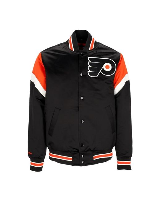 Mitchell & Ness Jassen ,Veelkleurig ,Polyester Nhl Heavyweight Bomberjack Met Gewatteerd Interieur in het Black voor heren