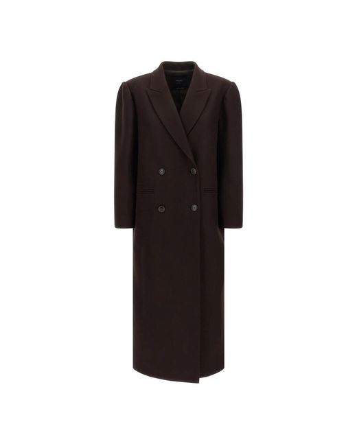 Twinset Black Double-Breasted Coats