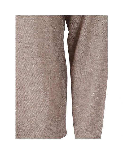 Fabiana Filippi Gray Round-Neck Knitwear