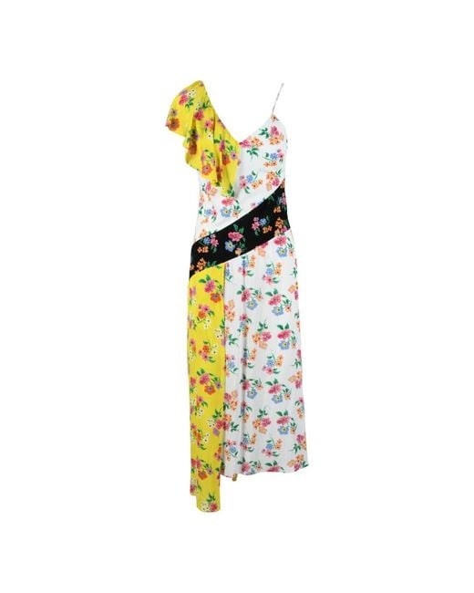 MSGM Lange Jurk Met Ritssluiting in het Multicolor