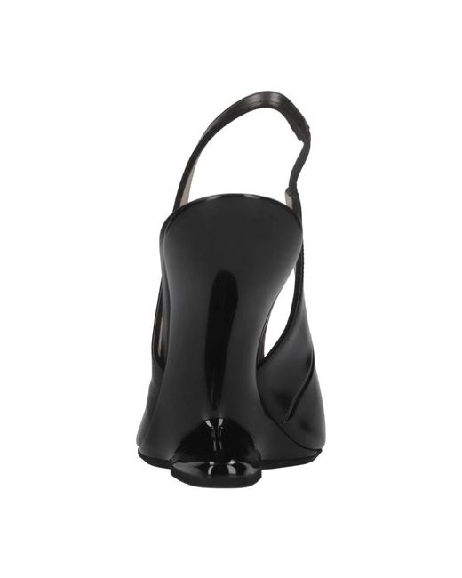 N°21 Black Leather Slingback Pump