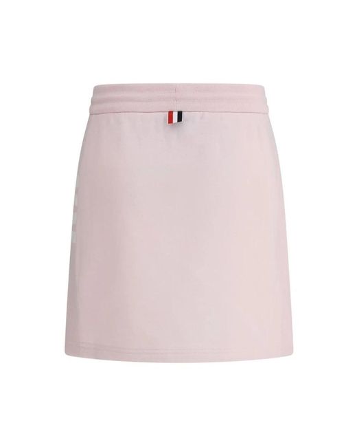 Thom Browne Verstelbare Trekkoord Katoenen Minirok in het Pink