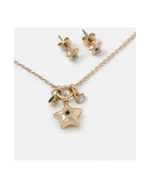 Necklaces COACH de color Metallic