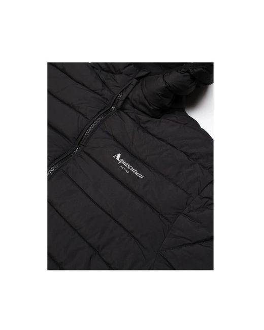 Aquascutum Jassen ,Zwart ,Polyester Hooded 100Gsm Jacket in het Black voor heren