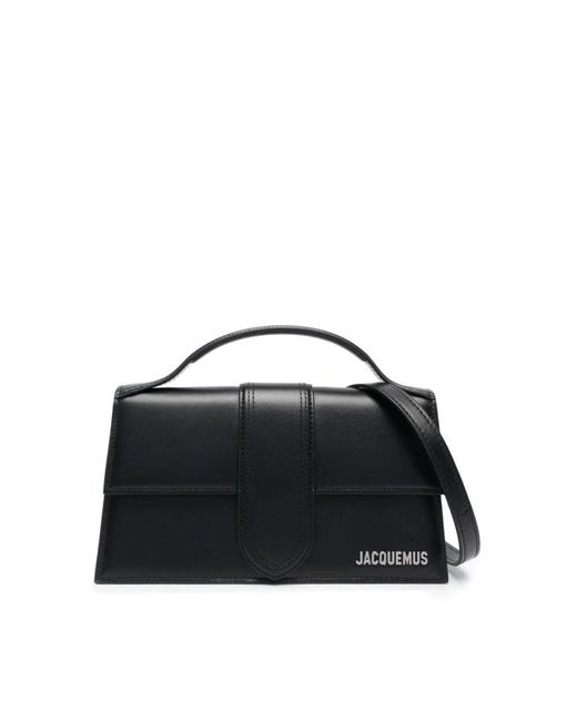Jacquemus Black Schwarze Leder-Schultertasche