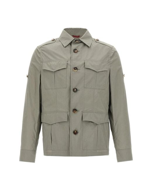 Brunello Cucinelli Safari Jacket in het Gray voor heren