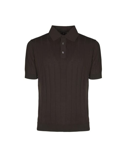 FILIPPO DE LAURENTIIS Black Polo Shirts for men