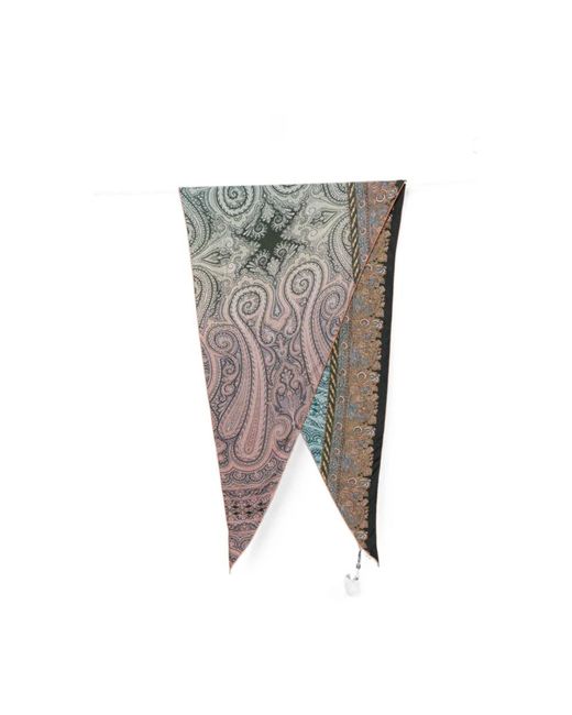 Pierre Louis Mascia Gray Silk Scarves