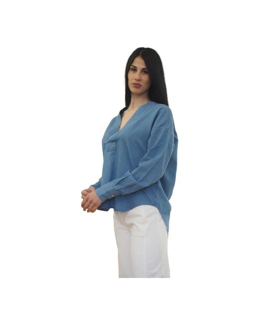 Blouses Closed de color Blue