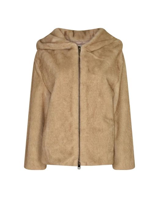 P.A.R.O.S.H. Natural Faux Fur & Shearling Jackets