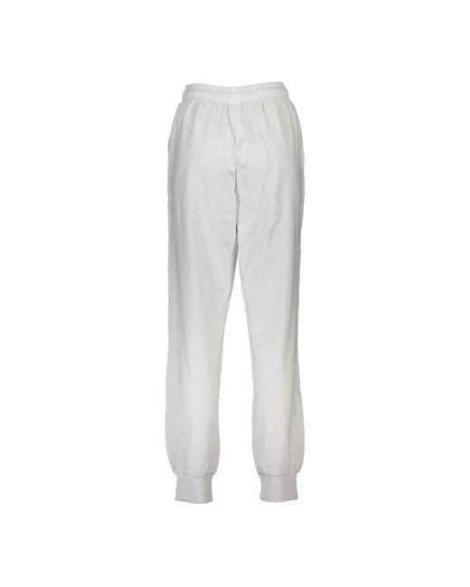 Fila Broeken ,Wit ,Katoen Sportieve Katoenen Broek Met Elastische Tailleband in het Gray voor heren