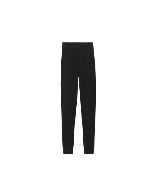 Saint Laurent Black Cashmere Leggings High Waisted, Slim Fit