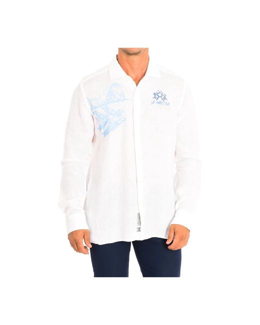 La Martina White Casual Shirts for men