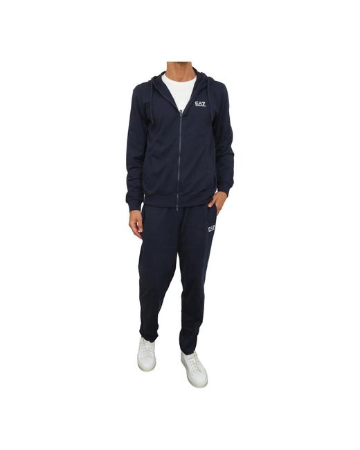 EA7 Fitness ,Blauw ,Katoen Tracksuit in het Blue voor heren