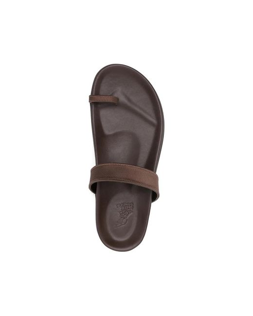 Ancient Greek Sandals Brown Toe Strap Sandals