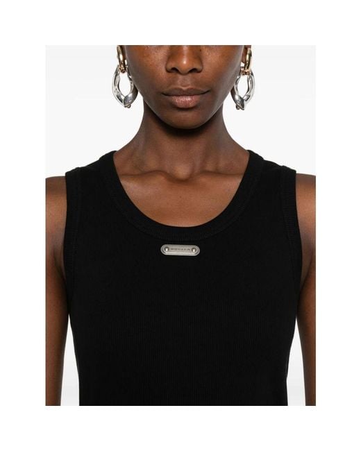 Alexander McQueen Zwart Tanktop Stijlvol Logo Plaque in het Black