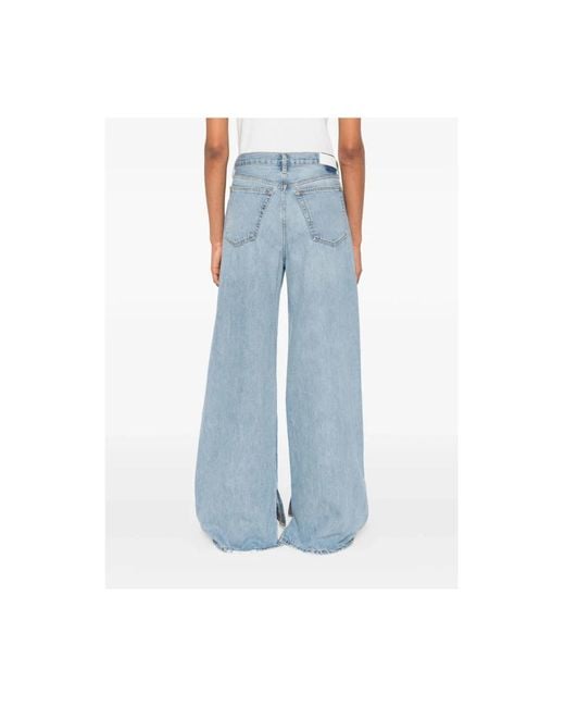 Wide Jeans Re/done en coloris Blue
