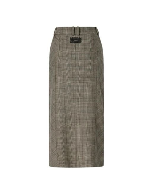 Pinko Gray Midi Skirts