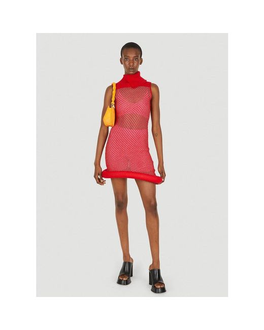 Louise Lyngh Bjerregaard Red Knitted Dresses