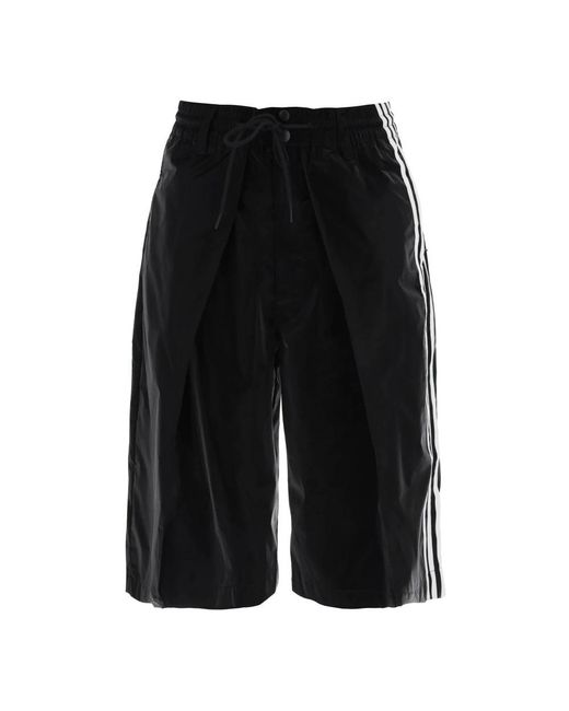 Y-3 Black Long Shorts for men