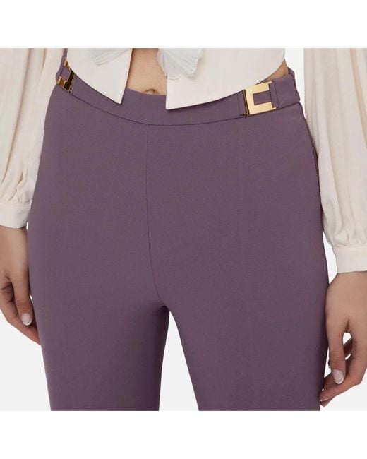 Elisabetta Franchi Purple Skinny Trousers